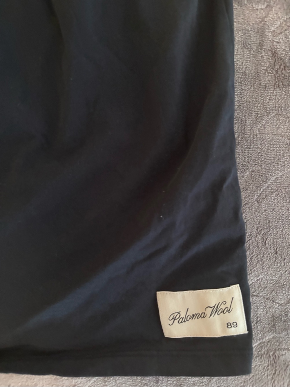 Paloma Wool Black Tee with Gray Raglan Sleeves - Picture 3 of 5